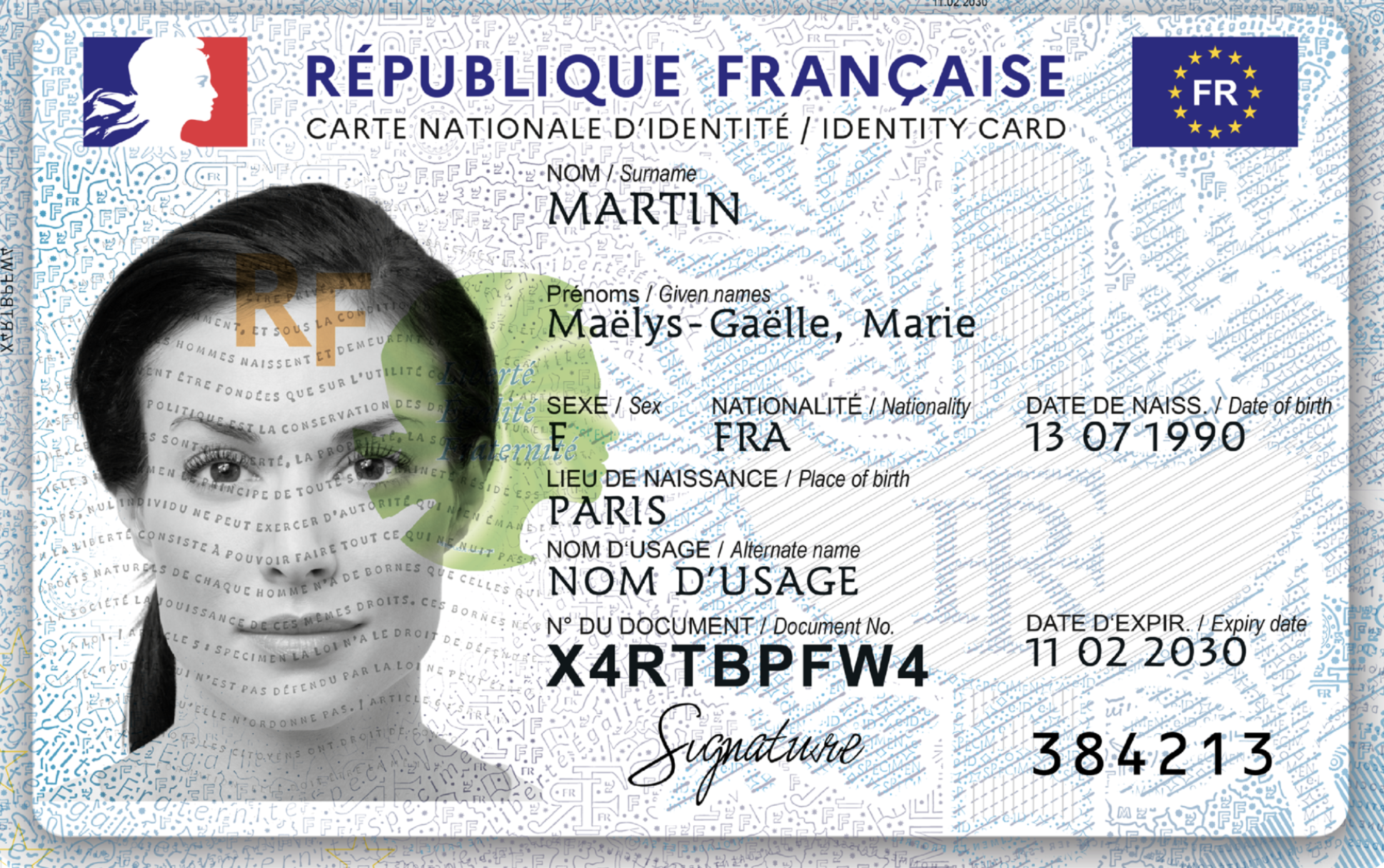 Id eu. ID карта Франции. Идентификационные электронные карты. Идентификационная карта(ID).